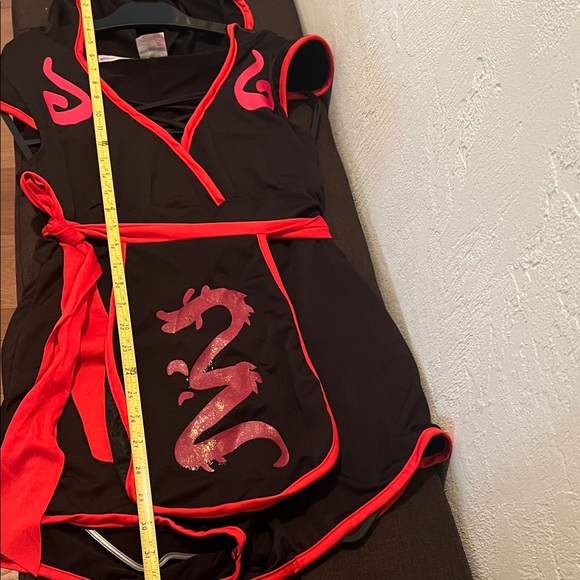 # 0577 + short sleeve jump shorts ninja Black and Red Dragon Costume - Picture 4 of 10